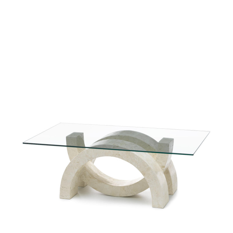 Tavolino 120 x 70 - Trasparente Olimpia 70cm X 120cm H 41cm Stones