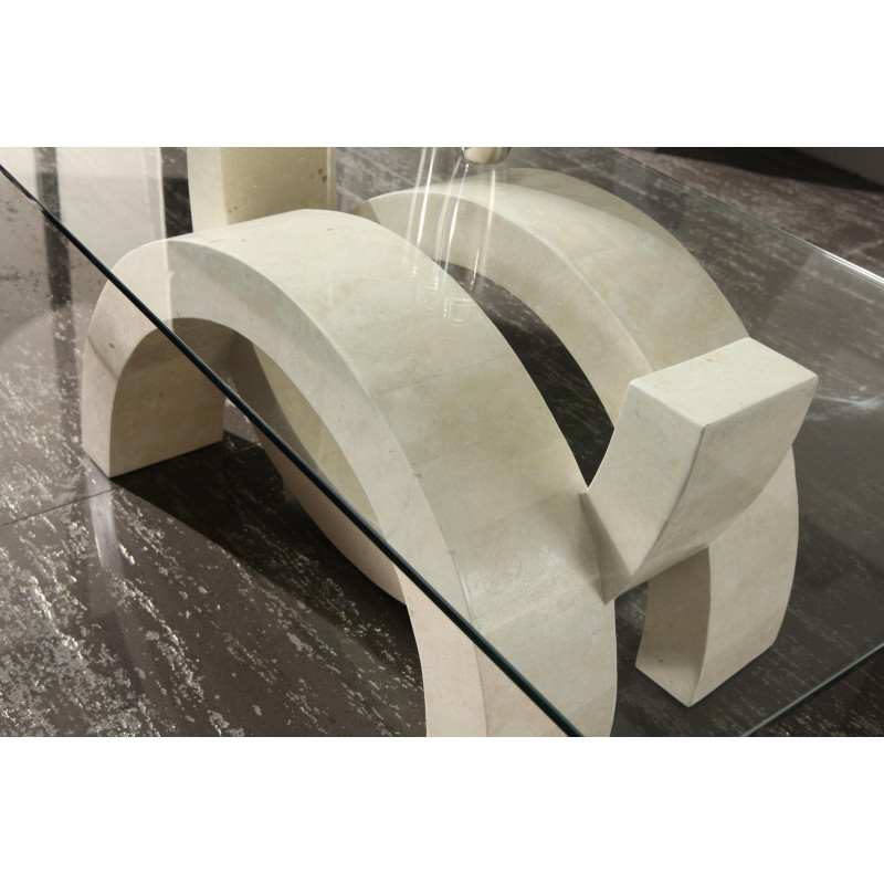 Tavolino 120 x 70 - Trasparente Olimpia 70cm X 120cm H 41cm Stones