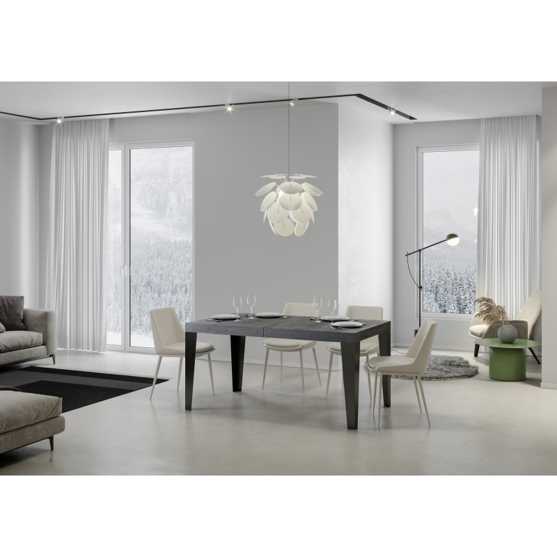 Tavolo allungabile 90x160/420 cm Flame telaio Antracite