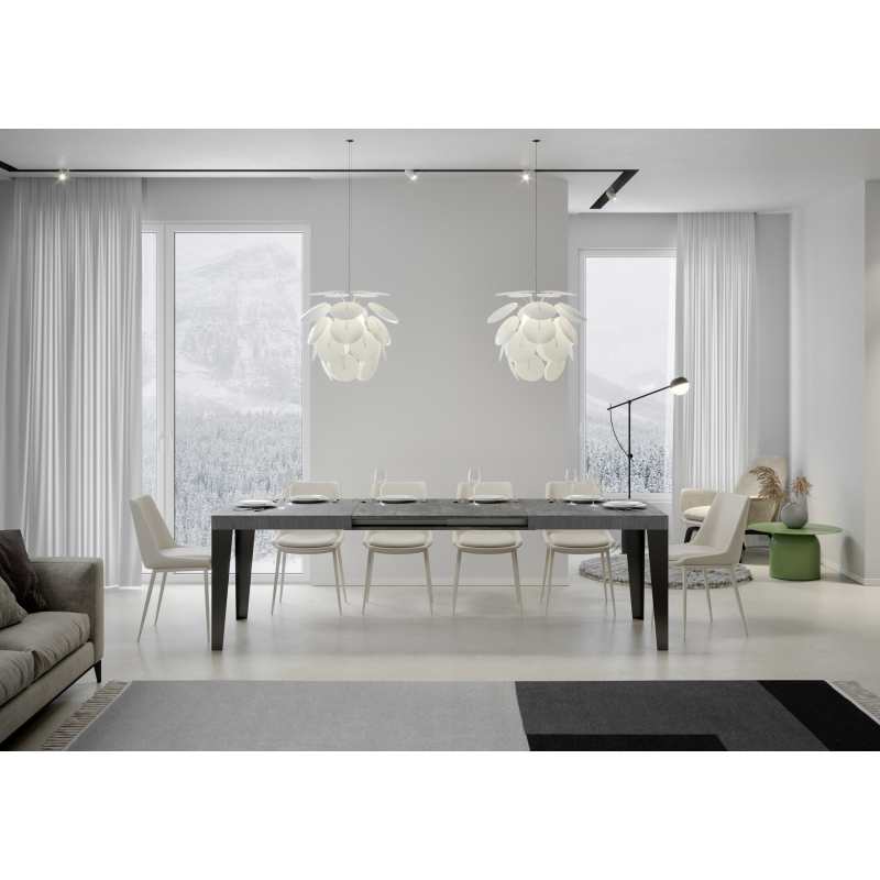 Tavolo allungabile 90x160/420 cm Flame telaio Antracite