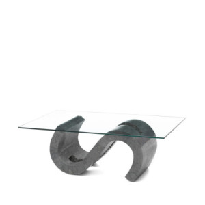 Tavolino 120 x 70 - Trasparente Flexus 70cm X 120cm H 36cm Stones