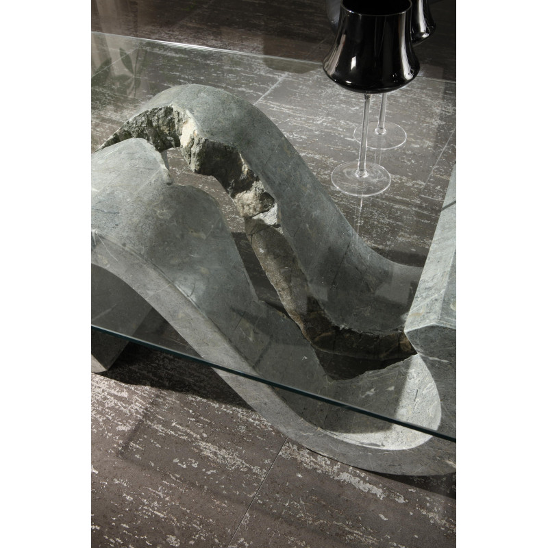 Tavolino 120 x 70 - Trasparente Flexus 70cm X 120cm H 36cm Stones