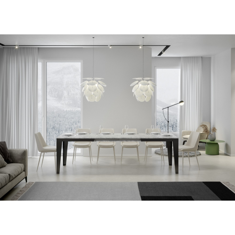 Tavolo allungabile 90x180/284 cm Flame Evolution telaio Antracite
