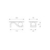 Tavolino 120 x 70 - Trasparente Onda 70cm X 120cm H 37cm Stones