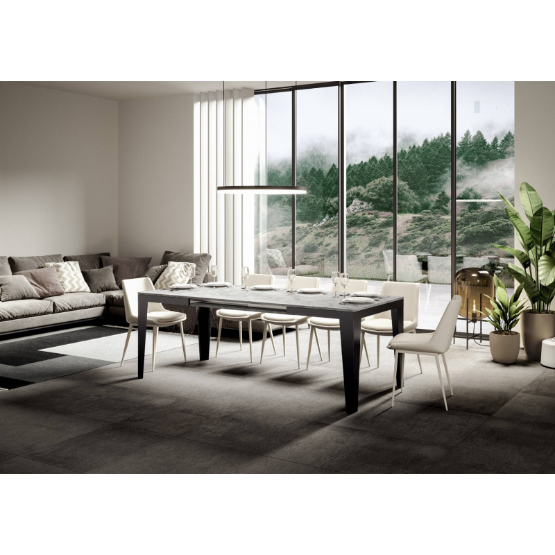 Tavolo allungabile 90x120/380 cm Flame Evolution telaio Antracite