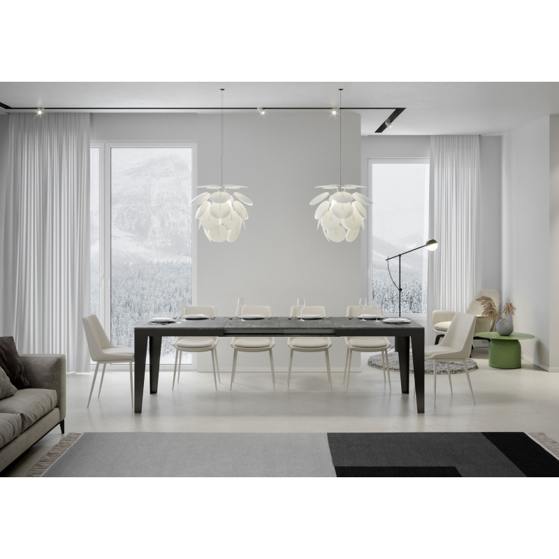 Tavolo allungabile 90x180/440 cm Flame Evolution telaio Antracite