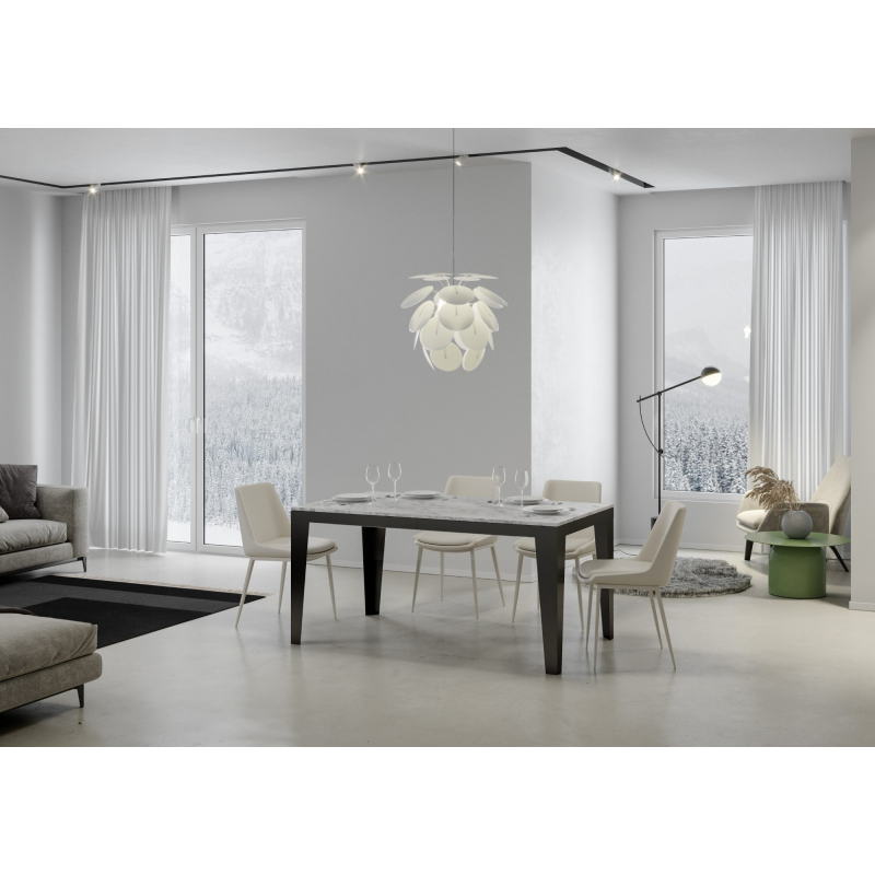Tavolo allungabile 90x180/440 cm Flame Evolution telaio Antracite