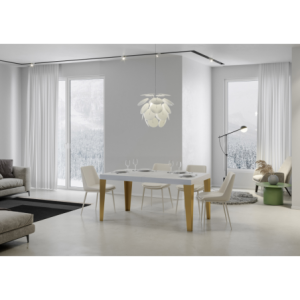 Tavolo allungabile 90x160/264 cm Flame telaio Oro