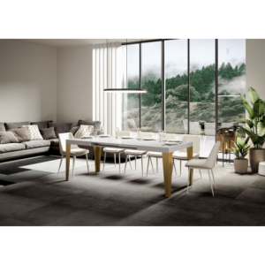 Zoom Tavolo allungabile 90x160/264 cm Flame telaio Oro