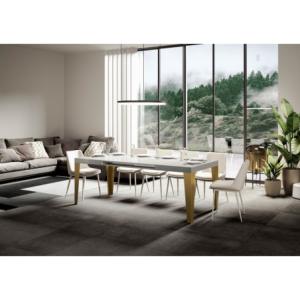 Zoom Tavolo allungabile 90x130/390 cm Flame telaio Oro