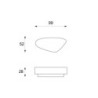 Tavolino 100 x 52 x 28h Trapezio 52cm X 100cm H 28cm Stones