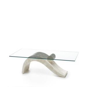 Tavolino 120 x 70 x 40 - Trasparente Dove 70cm X 120cm H 40cm Stones