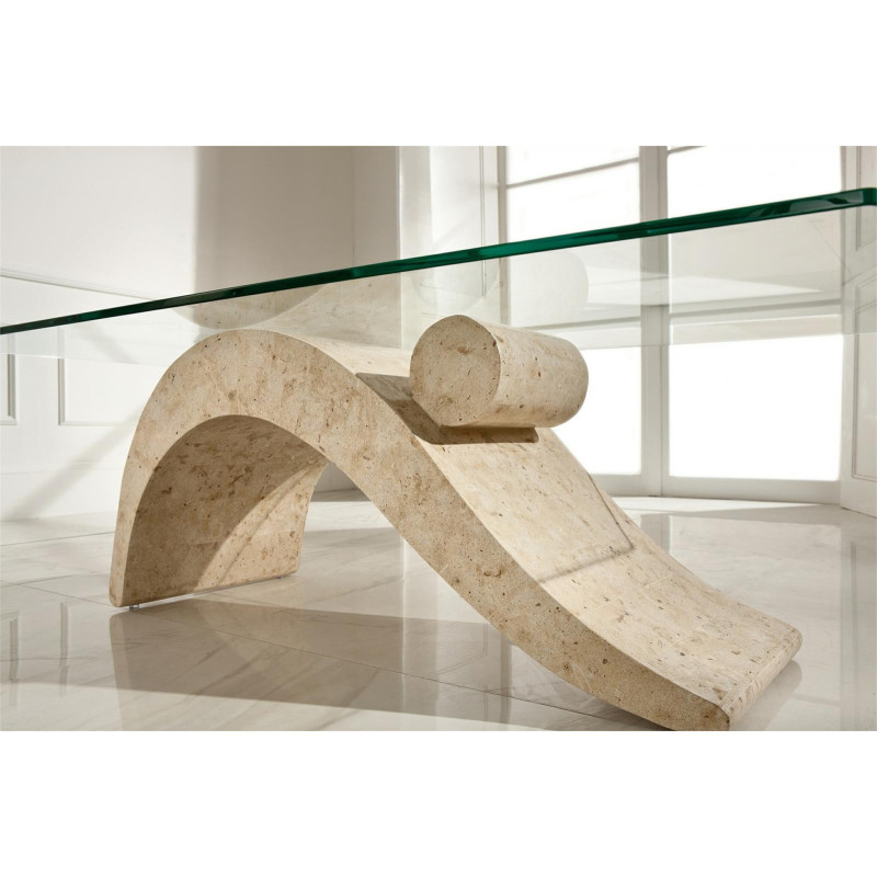 Tavolino 120 x 70 x 40 - Trasparente Dove 70cm X 120cm H 40cm Stones