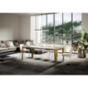 Tavolo allungabile 90x160/420 cm Flame Evolution telaio Oro