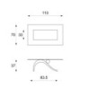 Tavolino 120 x 70 x 40 - Trasparente Dove 70cm X 120cm H 40cm Stones