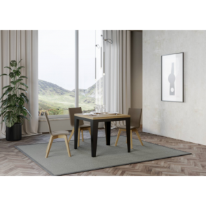 Zoom Tavolo apribile 90x90/180 cm Flame Libra telaio Antracite