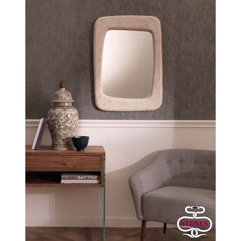 Specchio da parete 90 x 65 cm Smooth 65cm X 90cm H 3.5cm Stones