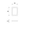 Specchio da parete 90 x 65 cm Smooth 65cm X 90cm H 3.5cm Stones