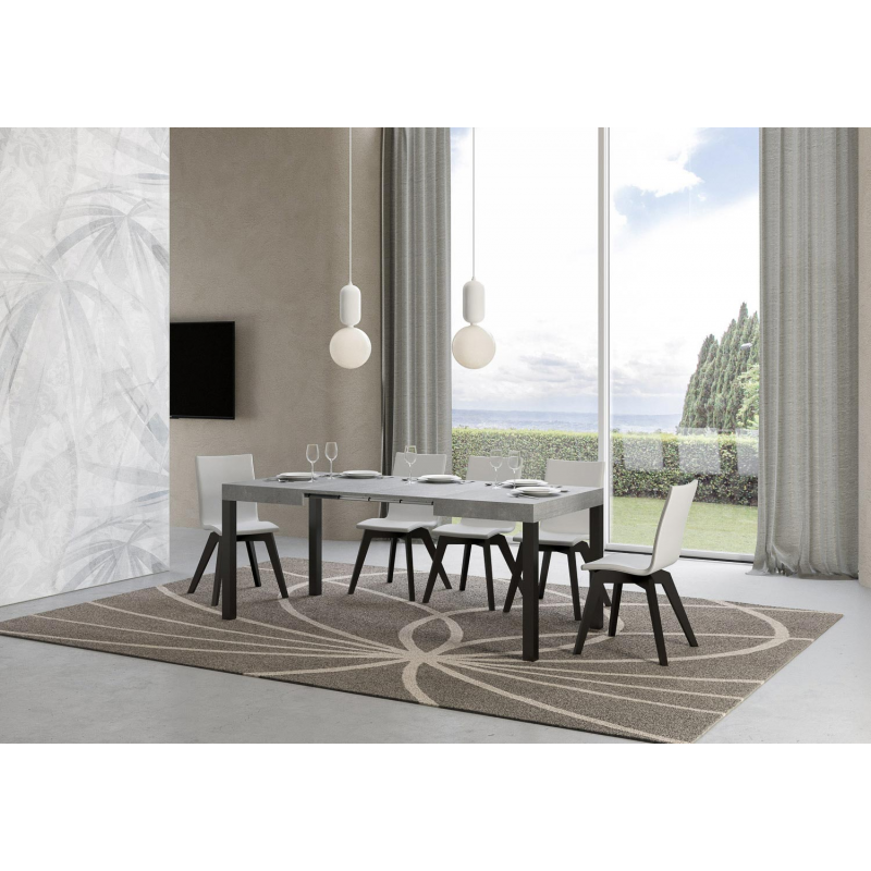 Tavolo allungabile 80x120/204 cm Everyday telaio Antracite