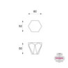 Tavolino / End table 60 x 60 x 50h Diamond small 60cm X 60cm H 50cm Stones