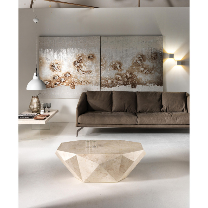 Tavolino 120 x 70 x 40h Diamond medium 70cm X 120cm H 40cm Stones