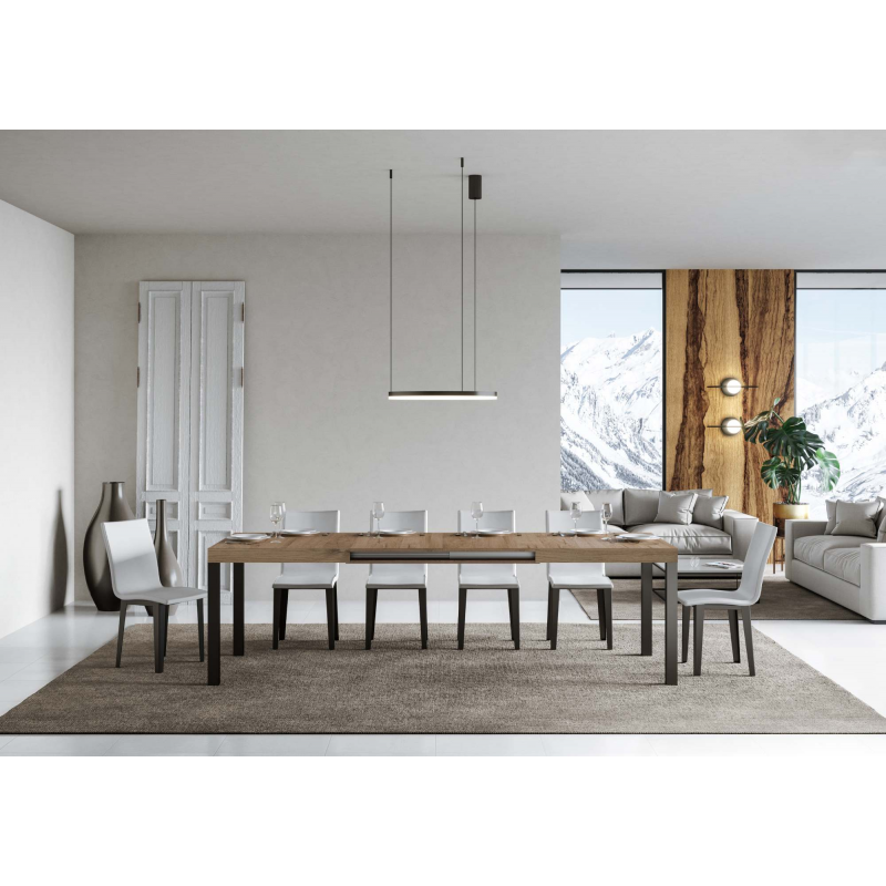 Tavolo allungabile 90x180/440 cm Everyday telaio Antracite