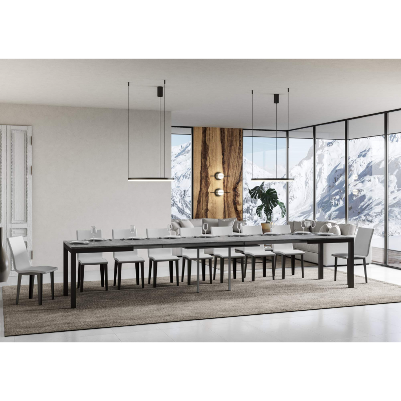 Tavolo allungabile 90x180/440 cm Everyday Evolution telaio Antracite