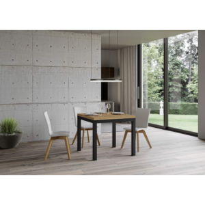 Zoom Tavolo apribile 90x90/180 cm Everyday Libra telaio Antracite