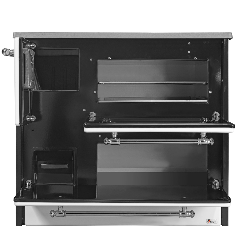 Cucina A Legna Stufa 9 Kw Bianca Beatrice L87xP51xH79 Ecodesign