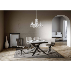 Zoom Tavolo allungabile 90x120/180 cm Ganty - bordo Antracite telaio Antracite