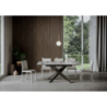 Tavolo allungabile 90x120/180 cm Ganty - bordo Antracite telaio Antracite