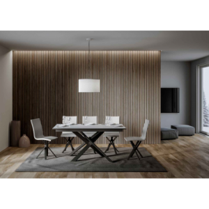 Zoom Tavolo allungabile 90x160/220 cm Ganty - bordo Antracite telaio Antracite