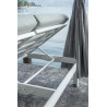 Daybed alluminio bianco tetto textilene bianco elegante giardino