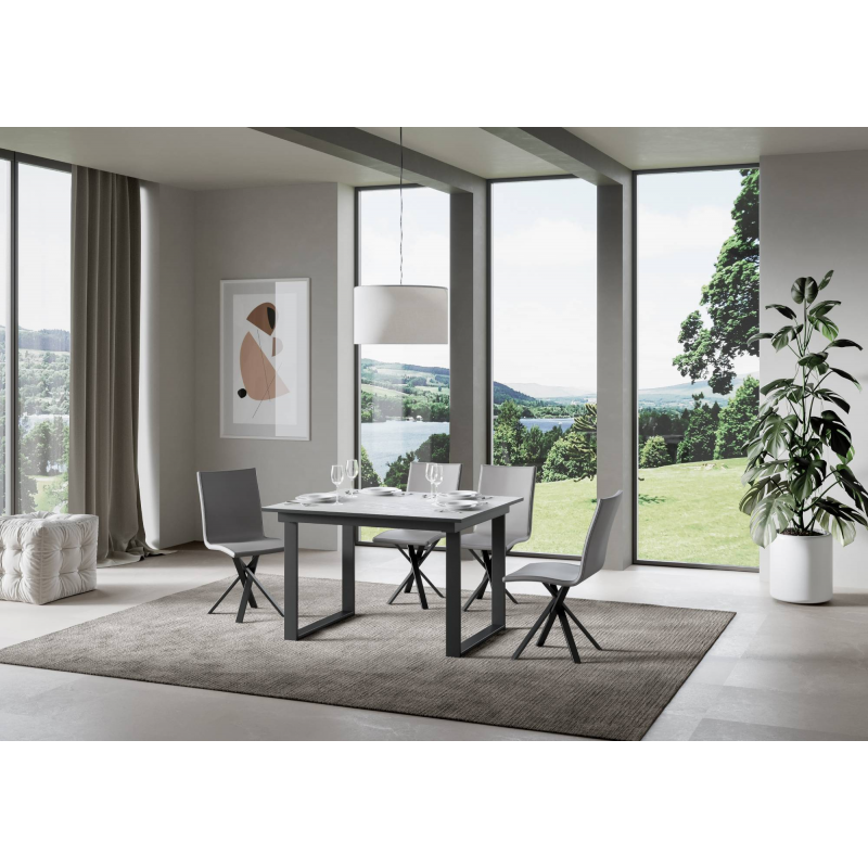 Tavolo allungabile 90x120/180 cm Bandos telaio Antracite