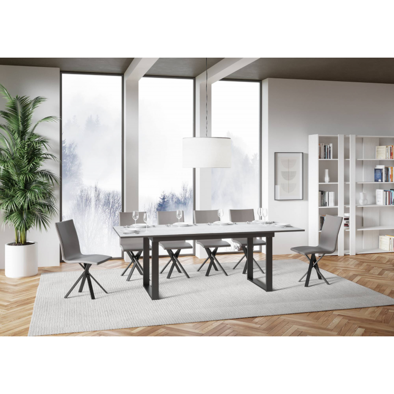Tavolo allungabile 90x160/220 cm Bandos telaio Antracite