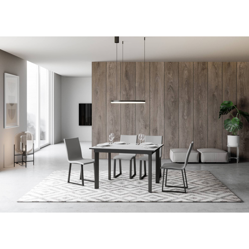 Tavolo allungabile 90x120/180 cm Cumar telaio Antracite