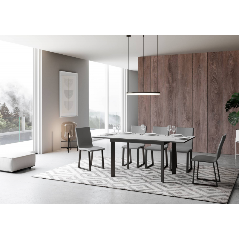 Tavolo allungabile 90x120/180 cm Cumar telaio Antracite