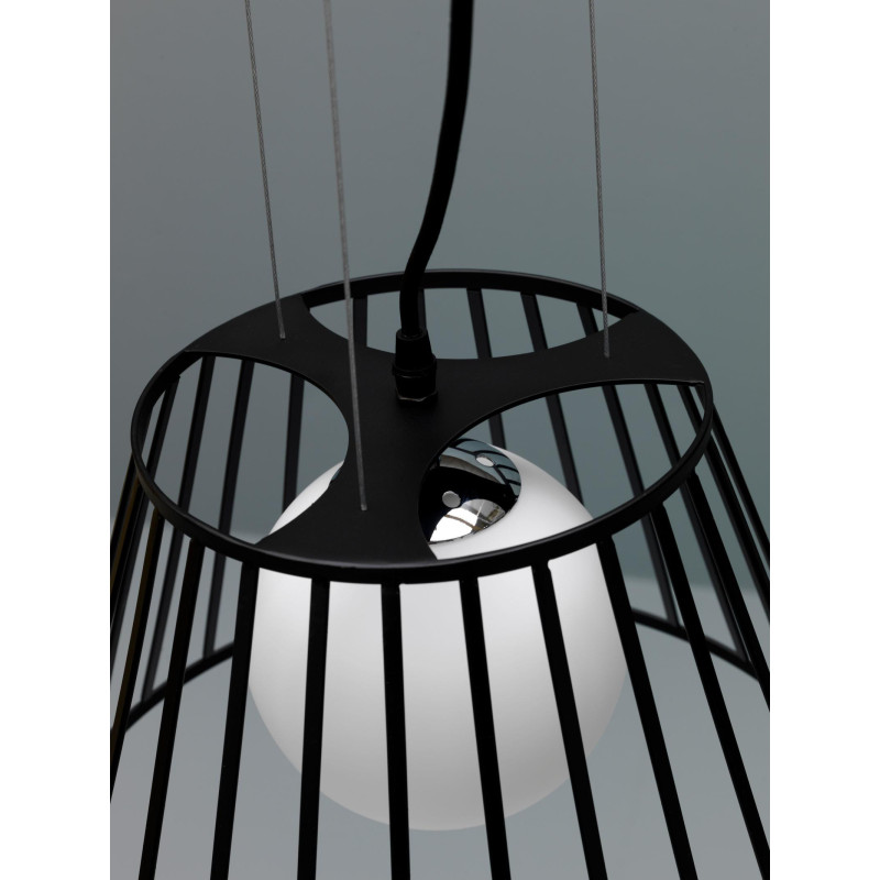 Lampada a sospensione Cage Ø.20/35cm X Ø.20/35cm H 120cm Stones