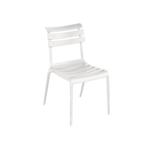 Sedia Olbia polipropilene bianca Moia impilabile outdoor