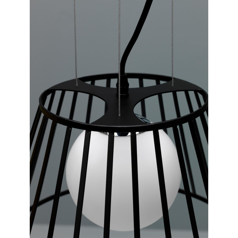 Lampada a sospensione Cage Ø.20/35cm X Ø.20/35cm H 120cm Stones