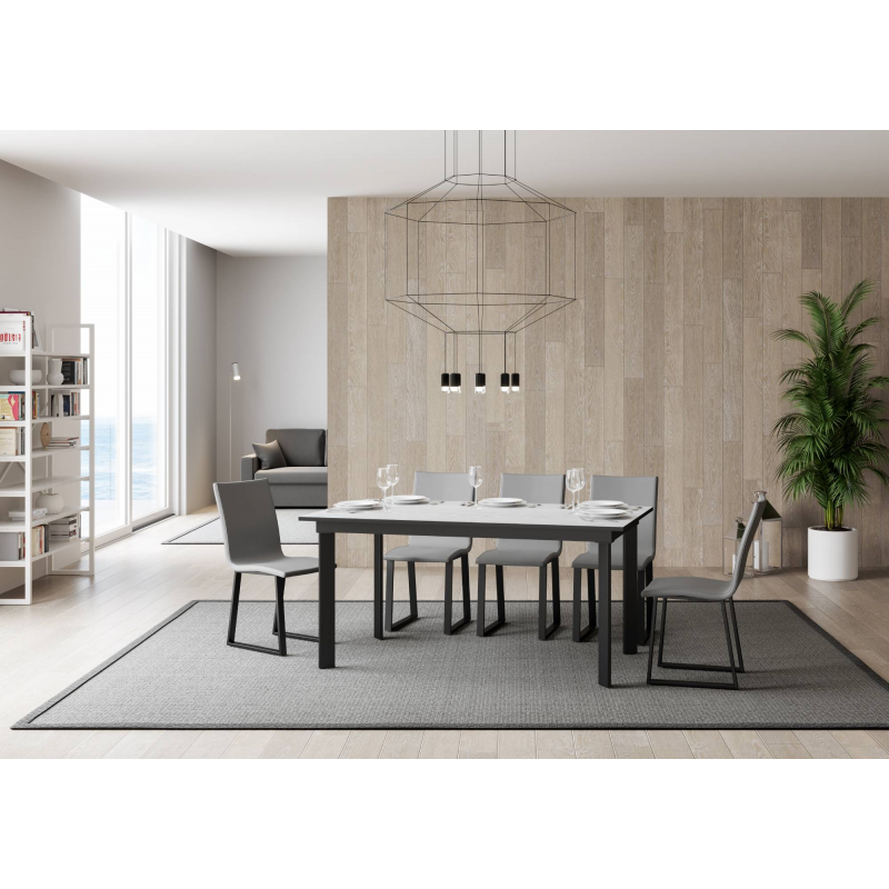 Tavolo allungabile 90x160/220 cm Cumar telaio Antracite
