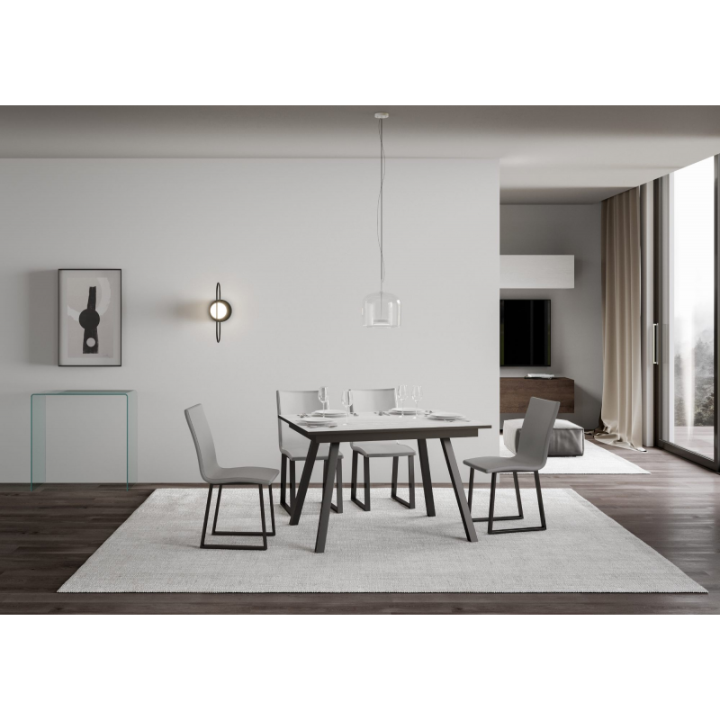 Tavolo allungabile 90x120/180 cm Mirhi telaio Antracite