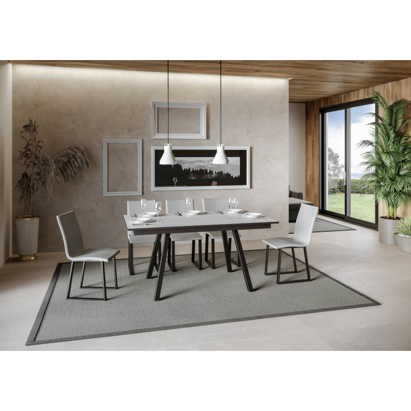 Tavolo allungabile 90x160/220 cm Mirhi telaio Antracite