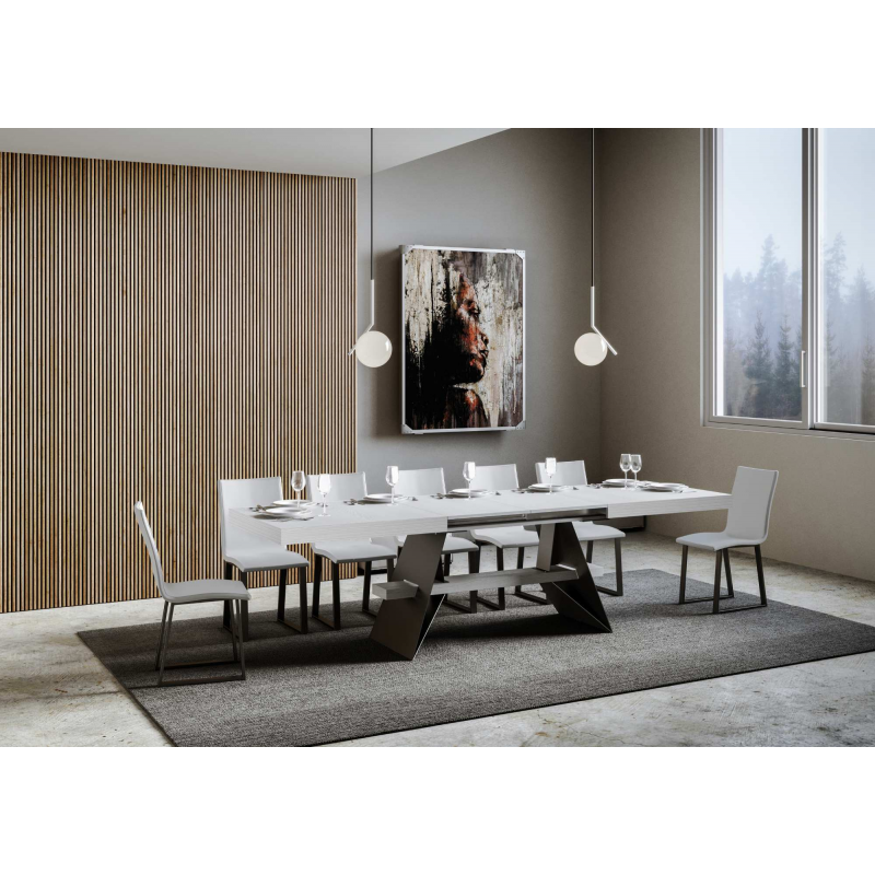 Tavolo allungabile 90x180/284 cm Baita telaio Antracite
