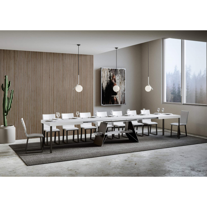 Tavolo allungabile 90x180/440 cm Baita telaio Antracite