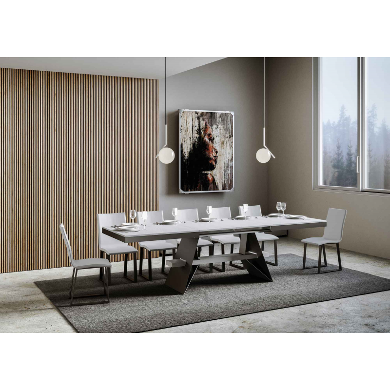 Tavolo allungabile 90x180/440 cm Baita Evolution telaio Antracite