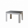 Tavolo allungabile 90x120/180 cm Bibi Mix piano Bianco Spatolato - base Antracite Spatolato