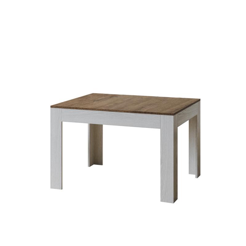 Tavolo allungabile 90x120/180 cm Bibi Mix piano Bianco Spatolato - base Antracite Spatolato