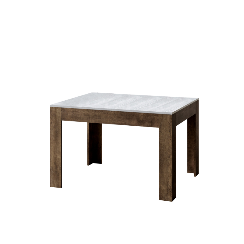 Tavolo allungabile 90x120/180 cm Bibi Mix piano Bianco Spatolato - base Antracite Spatolato