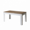 Tavolo allungabile 90x160/220 cm Bibi Mix piano Bianco Spatolato - base Antracite Spatolato